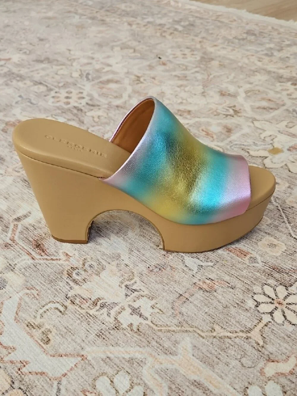Vera Multicolor Pastel Platform Sandals 9.5